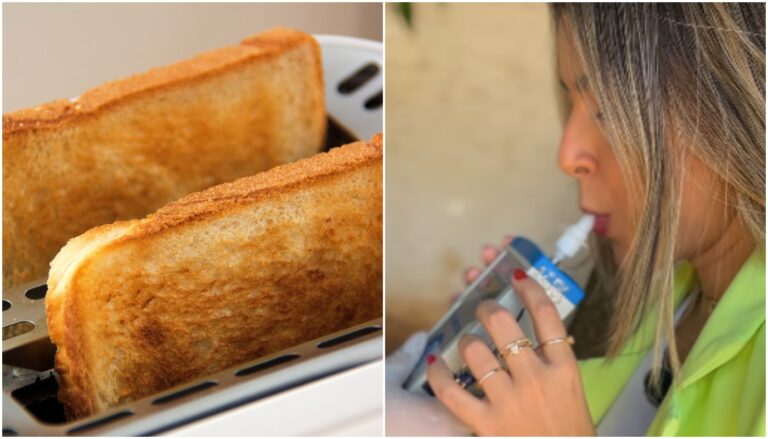 álcool no pão de forma
