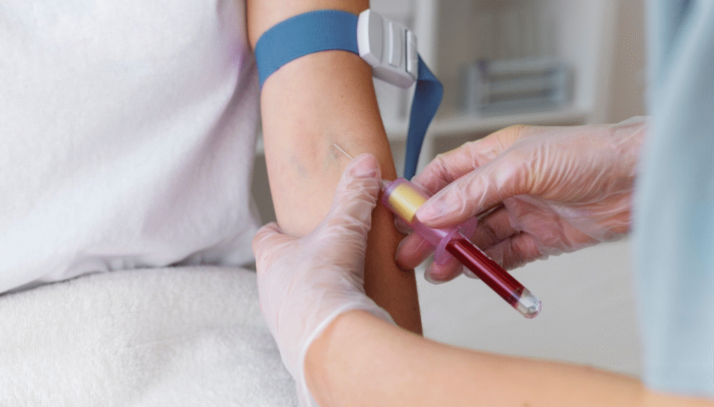 erros ao colher exame de sangue