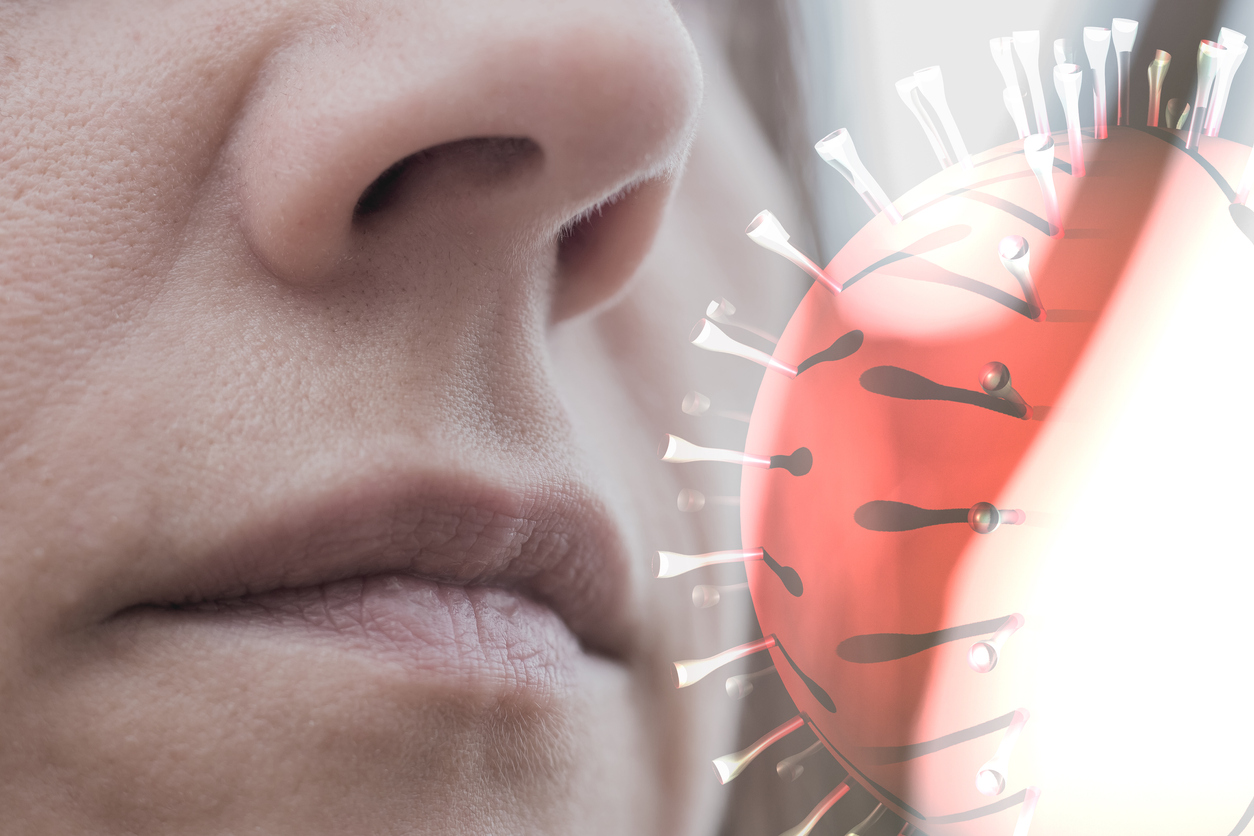 inhaling coronavirus through airborne transmission