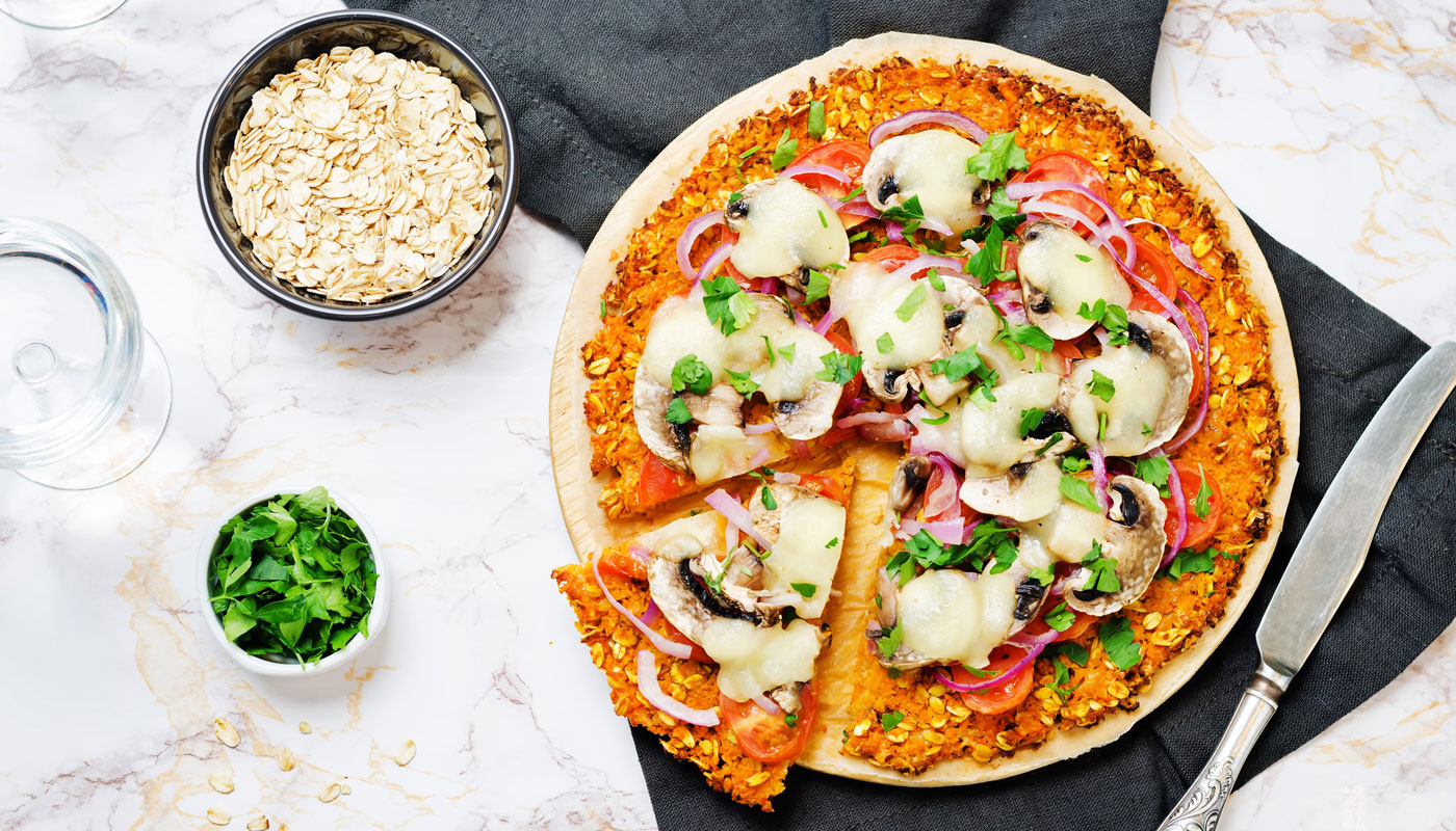 Massa de pizza de aveia